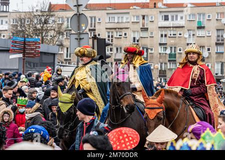 Breslau, Polen. 6. Januar 2023. 06 Jan 2023 Breslau, Polen. Epiphanien- oder Dreikönigstag-Prozession (Bild: © Krzysztof Kaniewski/ZUMA Press Wire) Stockfoto