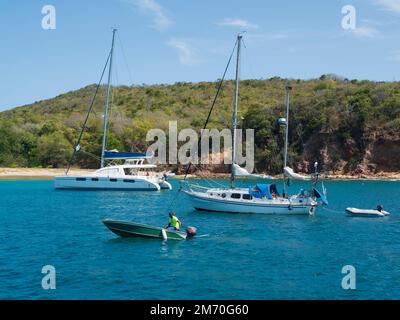 Union Island, Grenadinen, Karibik. Chatham Bay. Stockfoto