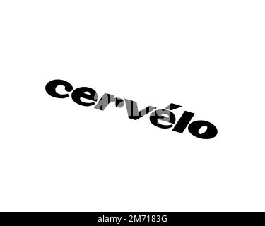 Cervelo, gedrehtes Logo, weißer Hintergrund B Stockfoto