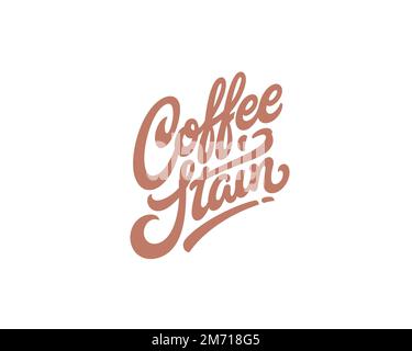 Coffee Stain Studios, Gedrehtes Logo, Weißer Hintergrund Stockfoto