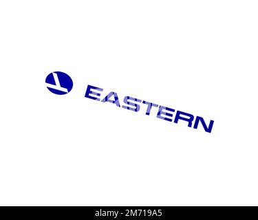 Eastern Air Lines 2015, gedrehtes Logo, weißer Hintergrund B Stockfoto