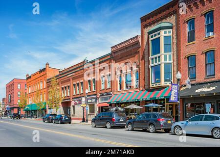 Downtown Seneca Falls, NY State, USA Stockfoto