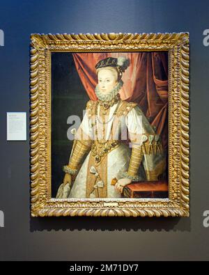 Alonso Sanchez Coello, Anne von Österreich, 1567-73.m Hunterian, Universität Glasgow. Stockfoto