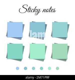 Mehrfarbiger Beitrag notiert isolierten Hintergrund. Farbiger Haftnotiz-Satz. Vektor-realistische Darstellung. Haftnotizsammlung Stock Vektor