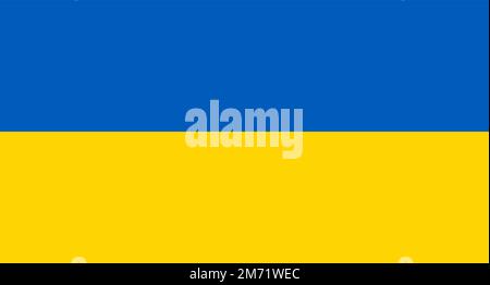 Ukrainische Flagge. Flagge der Ukraine. Staatsflagge der Ukraine. Ukrainische Staatsflagge. Vektordarstellung Stock Vektor