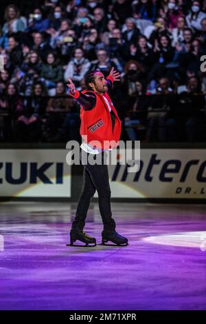 Unipol Arena, Bologna, Italien, 06. Januar 2023, Philip Warren während 2023 Bol on Ice – Plushenko and Friends – Ice Sports Stockfoto