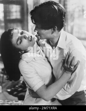 Horst Buchholz, Valerie Gearon, Drehort des Films, "neun Stunden bis Rama", 20. Century-Fox, 1963 Stockfoto