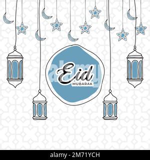 Eid Mubarak Vector Design Illustration Für Celebrate Moment. Eid Mubarak Grußkarte Stock Vektor