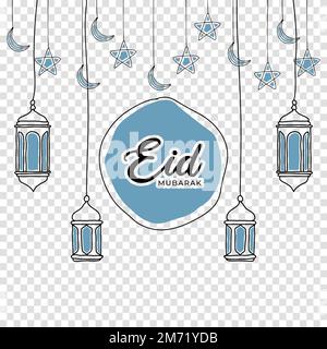 Eid Mubarak Vector Design Illustration Für Celebrate Moment. Eid Mubarak Grußkarte Stock Vektor