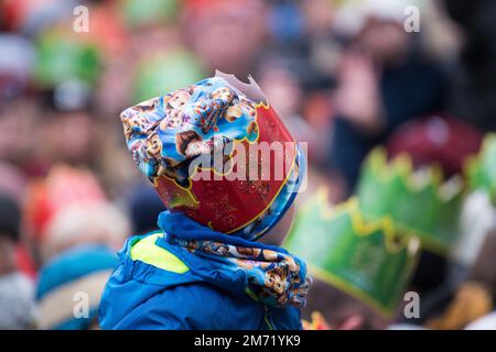 Danzig, Polen. 6. Januar 2023 Epiphanie oder Tree Kings' Day Parade in der Altstadt von Danzig © Wojciech Strozyk / Alamy Live News Stockfoto