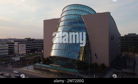 Das Convention Center Dublin Luftbild Stockfoto