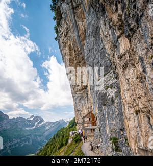 Gasthaus Aescher Wildkirchli in Alpstein in der Schweiz Stockfoto