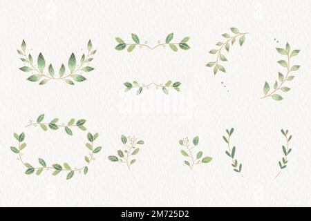 Doodle Blumenkranz Vektor-Kollektion Stock Vektor