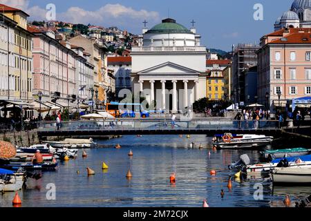 Canal Grande in Triest Italien Stockfoto