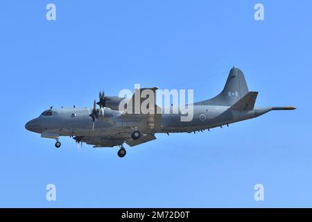 Präfektur Kanagawa, Japan - 12. November 2022: Royal Canadian Air Force Lockheed CP-140 Aurora Seepatrouillenflugzeug. Stockfoto