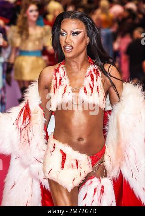 London, Großbritannien. 06. Januar 2023. Tayce bei der Veröffentlichung von RuPaul's Drag Con UK 2023 in London. Kredit: SOPA Images Limited/Alamy Live News Stockfoto