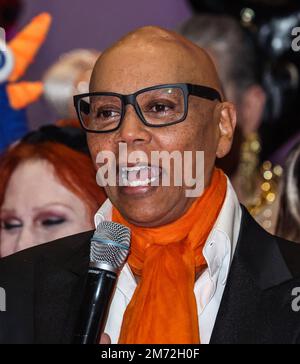 London, Großbritannien. 06. Januar 2023. Ru Paul bei der Markteinführung von Drag Con UK 2023 in London. (Foto: Brett Cove/SOPA Images/Sipa USA) Guthaben: SIPA USA/Alamy Live News Stockfoto