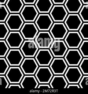 Nahtloses Wabenmuster. Abstraktes geometrisches nahtloses Wabenmuster. Sechseckiges Muster. Vektordarstellung Stock Vektor