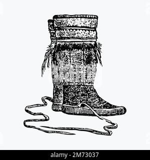 Eskimo Boots Illustration Vektor Stock Vektor