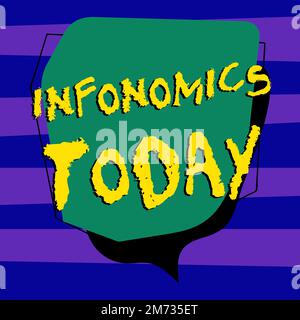 Konzeptionelle Bildunterschrift Infonomics. Ein visuelles Bild zur Darstellung von Informationen oder Daten Stockfoto