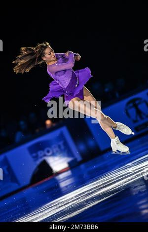 Bologna, Italien. 06. Januar 2023. Yasmine Yamada (Schweiz) während 2023 Bol on Ice â&#x80;&#X93; Plushenko and Friends, Ice Sports in Bologna, Italien, Januar 06 2023 Kredit: Independent Photo Agency/Alamy Live News Stockfoto