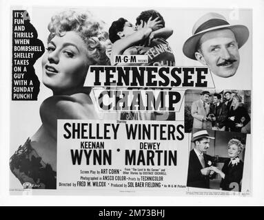 SHELLEY WINTERS KEENAN WYNN DEWEY MARTIN und EARL HOLLIMAN in TENNESSEE CHAMP 1954 Regisseur FRED M. WILCOX Metro Goldwyn Mayer (MGM) Stockfoto