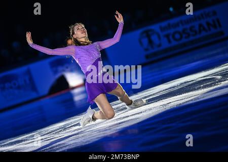 Bologna, Italien. 06. Januar 2023. Yasmine Yamada (Schweiz) während 2023 Bol on Ice â Plushenko and Friends, Ice Sports in Bologna, Italien, Januar 06 2023 Kredit: Independent Photo Agency/Alamy Live News Stockfoto
