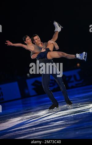 Bologna, Italien. 06. Januar 2023. Rebecca Ghilardi und Filippo Ambrosini (Italien) während 2023 Bol on Ice â Plushenko and Friends, Ice Sports in Bologna, Italien, Januar 06 2023 Kredit: Independent Photo Agency/Alamy Live News Stockfoto