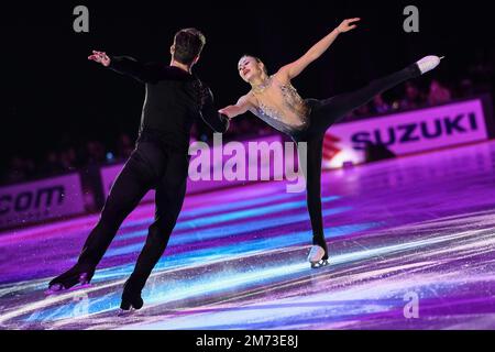 Lucrezia Beccari und Matteo Guarise (Italien) während 2023 Bol on Ice â&#x80;&#X93; Plushenko and Friends, Ice Sports in Bologna, Italien, Januar 06 2023 Stockfoto