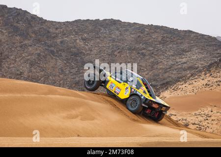 224 WAI Han (chn), MA Li (chn), HANWEI Motorsport Team, SMG, Auto, FIA W2RC, Action during the Stage 7 of the Dakar 2023 between Riyadh and Al Duwadimi, on January 7., 2023 in Al Duwadimi, Saudi Arabien - Photo Florent Gooden / DPPI Stockfoto