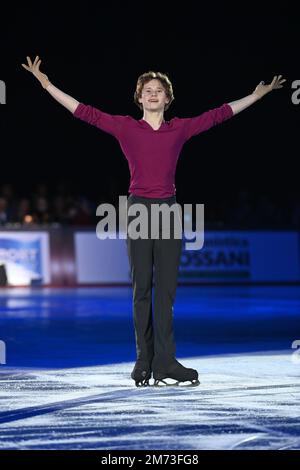 Bologna, Italien. 06. Januar 2023. Ilia Malinin (USA) während 2023 Bol on Ice â Plushenko and Friends, Ice Sports in Bologna, Italien, Januar 06 2023 Kredit: Independent Photo Agency/Alamy Live News Stockfoto