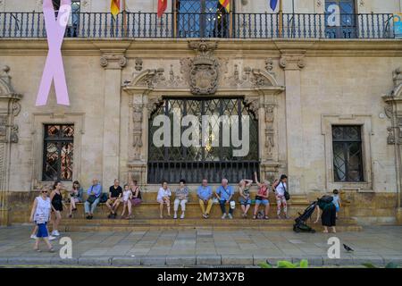 Rathaus Ajuntament de Palma, Placa de Cort, Palma, Mallorca, Spanien Stockfoto