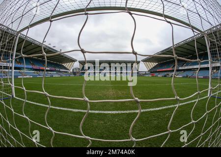 London, Großbritannien. 07. Januar 2023. Ein allgemeiner Überblick über das Stadion während des Emirates FA Cup 3. Runde Spiels Millwall vs Sheffield United im The Den, London, Vereinigtes Königreich, 7. Januar 2023 (Foto von Arron Gent/News Images) in London, Vereinigtes Königreich, am 1./7. Januar 2023. (Foto: Arron Gent/News Images/Sipa USA) Guthaben: SIPA USA/Alamy Live News Stockfoto