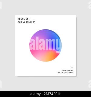 Bunte holografische Gradienten Hintergrund Design Beispiel Stock Vektor