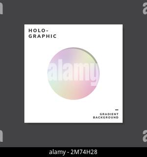 Bunte holografische Gradienten Hintergrund Design Beispiel Stock Vektor