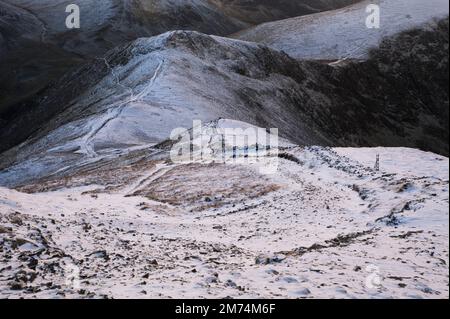 Sandhügel von Grisedale Pike im nördlichen Lake District, Cumbria, Großbritannien Stockfoto