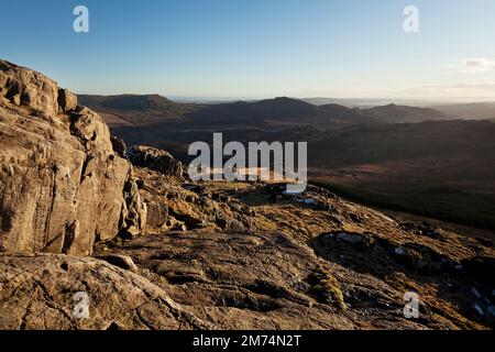 Blick über das Duddon Valley zu den Dunnerdale Fells von Harter Fell über Eskdale, im englischen Lake Dsitrict Stockfoto