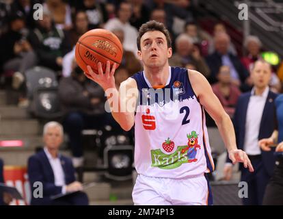 Bonn, Deutschland. 06. Januar 2023. Telekom Dome, Basketball Bundesliga, Matchday 14, Telekom Baskets Bonn vs Rostock Seawolves, Tyler Nelson (Rostock) Kredit: Juergen Schwarz/Alamy Live News Stockfoto