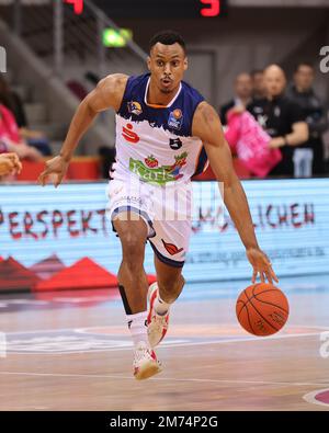 Bonn, Deutschland. 06. Januar 2023. Telekom Dome, Basketball Bundesliga, Matchday 14, Telekom Baskets Bonn vs Rostock Seawolves, Chris Carter (Rostock) Kredit: Juergen Schwarz/Alamy Live News Stockfoto