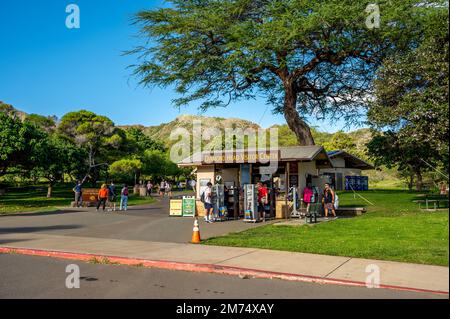 Honolulu, Hawaii - 27. Dezember 2022: Das Diamond Head Visitor Center. Stockfoto