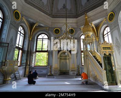 Tesvikiye Moschee in Istanbul, Türkei wurde 1854 von Abdulmecit erbaut. Stockfoto