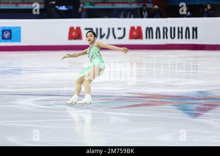 Turin, Italien. 08. Dezember 2022. Jia Shin (KOR) tritt am 1. Tag des Junior Women Short Program des ISU Grand Prix of Figure Skating Final Turin 2022 in Torino Palavela auf. (Foto: Davide Di Lalla/SOPA Images/Sipa USA) Guthaben: SIPA USA/Alamy Live News Stockfoto