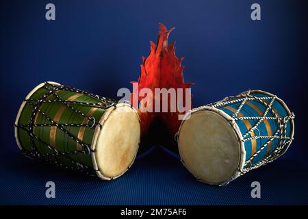 Happy Lohri Festival of Punjab India, Hintergrund der Lohri-Feier. Stockfoto