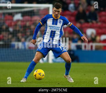 Middlesborough, Großbritannien. 7. Januar 2023. Pascal Groß von Brighton und Hove Albion während des dritten FA-Cup-Spiels zwischen Middlesbrough und Brighton und Hove Albion am Samstag, den 7. Januar 2023, im Riverside Stadium in Middlesbrough. (Kredit: Michael Driver | MI News) Kredit: MI News & Sport /Alamy Live News Stockfoto