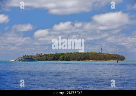 381 Uhr Blick auf Green Island-Wunyami im Great Barrier Reef neben Cairns. Queensland-Australien. Stockfoto