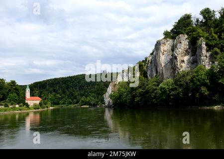 Weltenburger Kloster am Donaudurchbruch, Altmuehltal, Niederbayern, Bayern, Deutschland Stockfoto