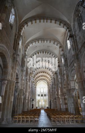 Sainte-Marie-Madeleine, Vezelay, Departement Yonne, Region Bourgogne-Franche-Comte, Burgund, Frankreich Stockfoto