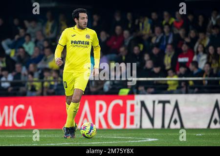 Villarreal, Spanien, 7. Januar 2023. Villarreals Dani Parejo während des spanischen Spiels La Liga zwischen Villarreal CF und Real Madrid im Stadion La Ceramica. Foto von Jose Miguel Fernandez / Alamy Live News ) Stockfoto