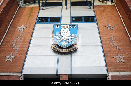 Sheffield, Großbritannien. 7. Januar 2023. Allgemeiner Blick auf das Hillsborough Stadium während des FA Cup-Spiels in Hillsborough, Sheffield. Der Bildausdruck sollte lauten: Lexy Ilsley/Sportimage Credit: Sportimage/Alamy Live News Stockfoto