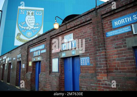 Sheffield, Großbritannien. 7. Januar 2023. Allgemeiner Blick auf das Hillsborough Stadium während des FA Cup-Spiels in Hillsborough, Sheffield. Der Bildausdruck sollte lauten: Lexy Ilsley/Sportimage Credit: Sportimage/Alamy Live News Stockfoto